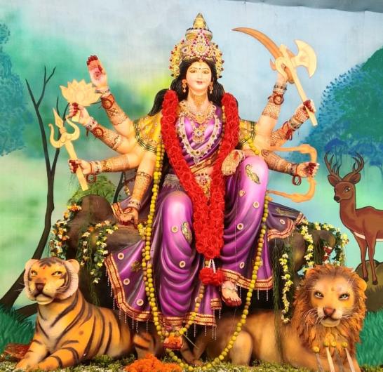 Shardiya Navratri 2024: रायपुर में विराजित माँ दुर्गा की एक झलक: Jai Durga Maa: Durga Devi: Maa Durga, 